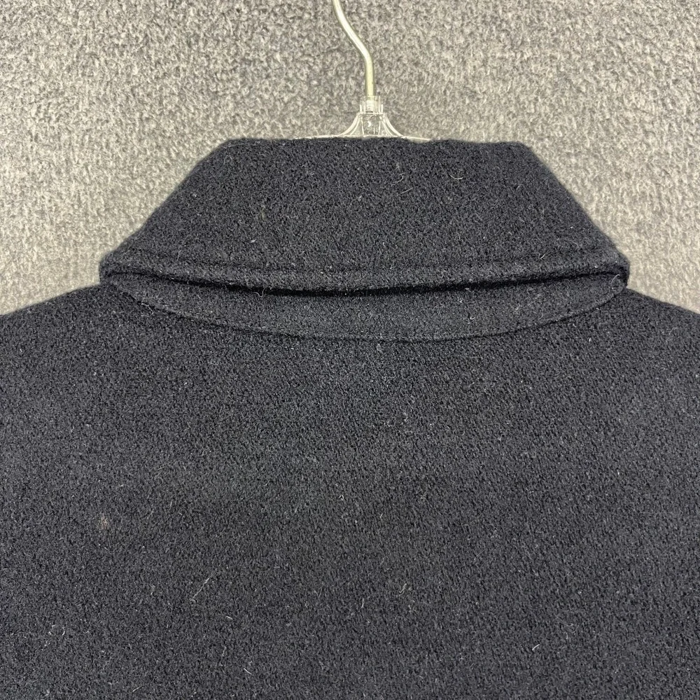 Abercrombie‎ Fitch Jacket Mens Large Black Wool Blend Quilted Lined Zip Up